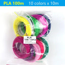 3D Pen Filament Kit: Colorful 1.75mm PLA ABS PCL Plastic Set  ourlum.com PLA10Colors100M  