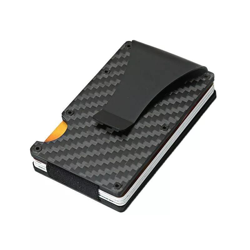 Carbon Fiber RFID Blocking Card Holder Wallet for Men  ourlum.com   