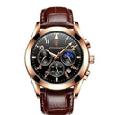 Steel Chronograph Watch: Elegant Timepiece with Luminous Hands