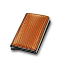 DIENQI Carbon RFID Wallet Male Mini Slim Money Card Holder