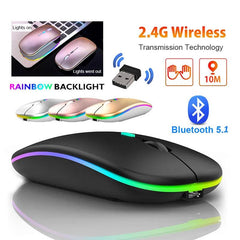 Rechargeable Wireless Mouse: Precision Gaming & Stylish Design