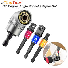 105 Degree Angle Socket Adapter Extension Set - Versatile Power Tool