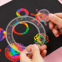 Spirograph Rainbow Scratch Art Set - Creative Drawing Kit for Kids  ourlum.com   