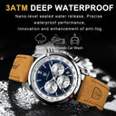 POEDAGAR Chronograph Watch Elegant Waterproof Timepiece