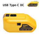 Dewalt DCB090 Battery Adapter with Dual USB Type-C Charger