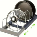 Expandable Stainless Steel Pot and Pan Organizer Rack