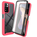 Redmi Note Shockproof Case: Crystal Back Panel 360 Protect  Redmi 5G  ourlum.com Rose red Case and PET Film RedmNote11ProPlus 5G