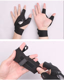 Fingerless Glove LED Flashlight Waterproof Torch Tool Gear