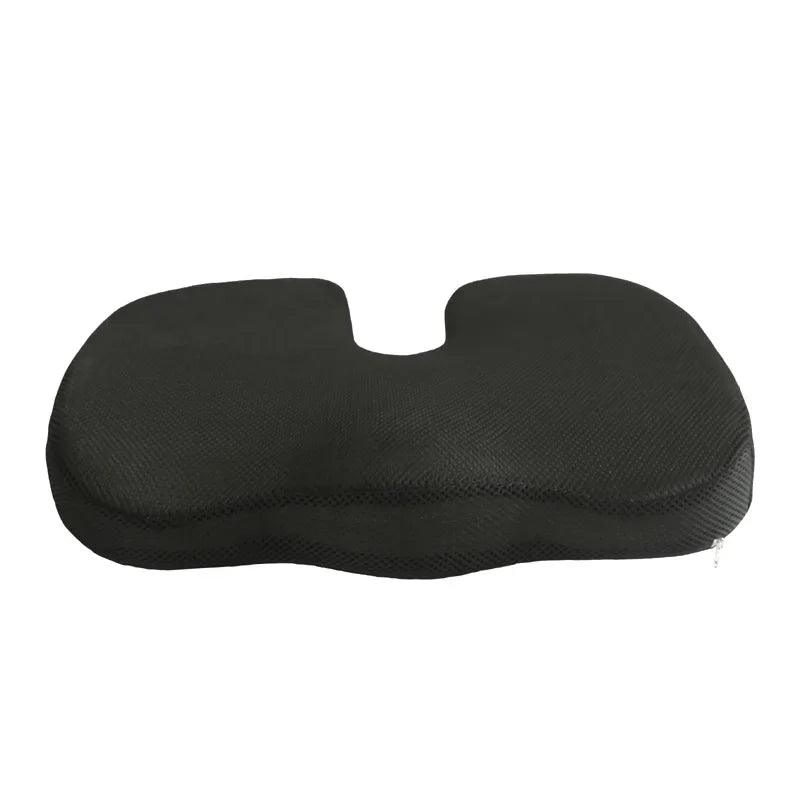 Gel Memory Foam U-Shaped Seat Cushion for Tailbone and Sciatica Relief - Office & Home Use with Cooling Effect