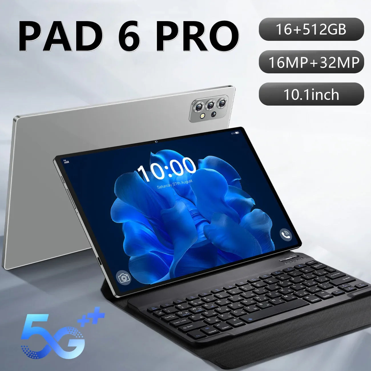 Global Version New PAD 6 PRO Tablet Android13 10.1 Inch 16GB 512GB 5G Dual SIM Phone Call GPS Bluetooth WiFi Google Tablet PC