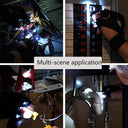 Fingerless Glove LED Flashlight Waterproof Torch Tool Gear