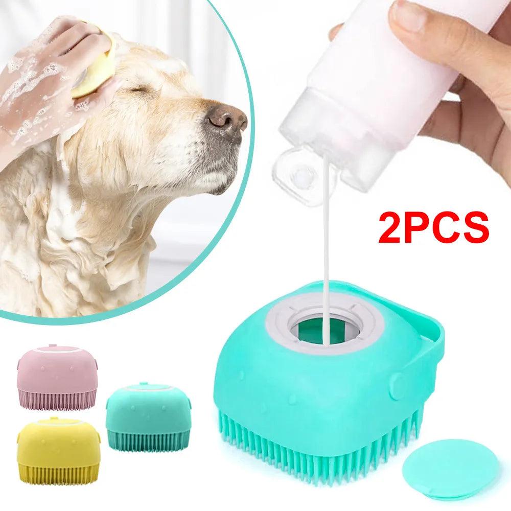 Pet Massage Grooming Brush: Relaxing Bath Experience for Dogs and Cats  ourlum.com   