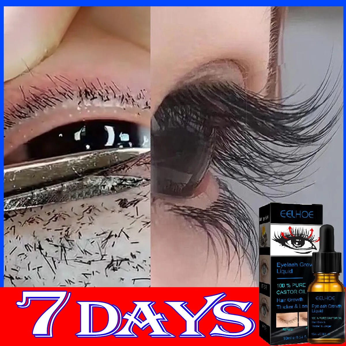 Eyelash Growth Serum 7 Days Fast Growth Eyelash Eyebrow Enhancement Product Longer Thicker Eyelash Nourishing Enhancement Care  ourlum.com   