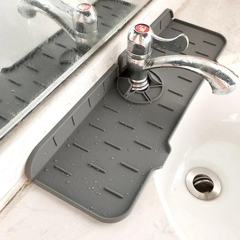 Kitchen Faucet Mat: Waterproof Sink Protector - Grey, Black, Orange  ourlum.com   