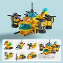 City Vehicles Building Blocks Set for Creative Kids: Construct Fire Car, Police Truck, Crane, Tank, Helicopter Bricks.  ourlum.com 8732-1  