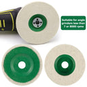 10 Pcs Wool Polishing Wheel Buffing Pads for Angle Grinder