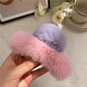 Crab Plush Fur Hair Clip: Trendy Accessory for Girls