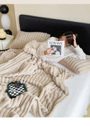 Light Luxury Rabbit Plush Blanket For Office Leisure Use