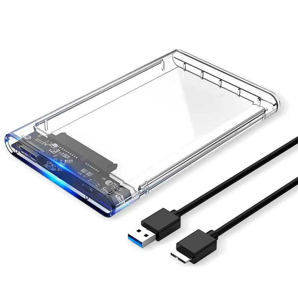 Clear Portable Hard Drive Enclosure: High-Speed Data Transfer & Storage Expansion  ourlum.com   
