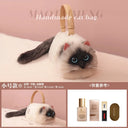 JIAERDI Lolita Plush Cute Cat Bag Women Harajuku Fur Bag