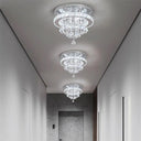 Crystal Chandelier Chrome Ceiling Lamps Led Flush Mount Light