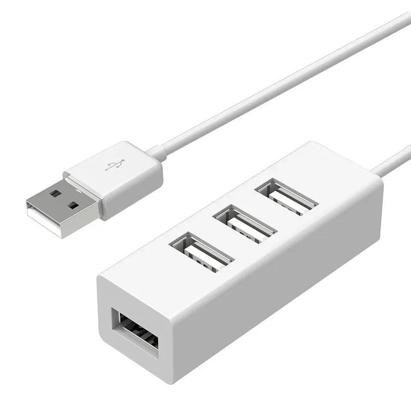 4-Port USB 2.0 HUB with Power Supply - High-Speed Data Transfer and Portable Design  ourlum.com Default Title  