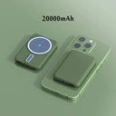  Magnetic Wireless Power Bank: Efficient Fast Charging Solution  ourlum.com Green 20000mAh  