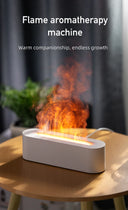 Ultrasonic Cool Mist Essential Oil Diffuser with Realistic Flame Night Light