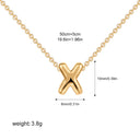 3D Bubble Initial A-Z Alphabet Mini Necklace for Women Girls Dainty Gold Plated Tiny Letter Stainless Steel Jewelry Bijoux Gift