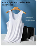 Men's Casual Solid Cotton Tank Top Fashionable Fitness Vest