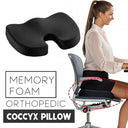 Ergonomic U-Shaped Memory Foam Coccyx Seat Cushion Comfort