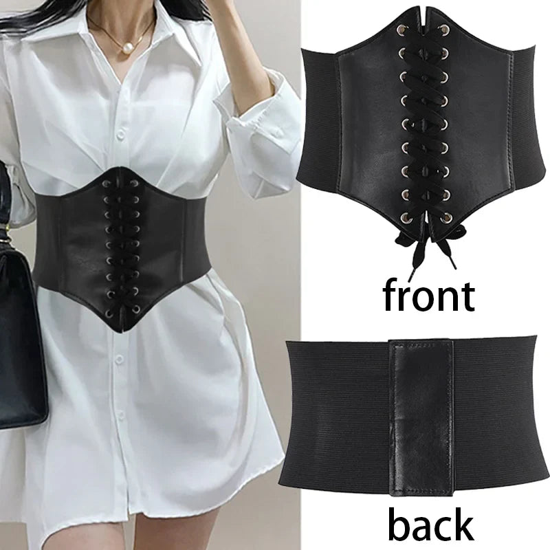 Women's High Waist Leather Corset Belt - Slimming Shapewear for All Occasions