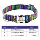 Large Dog Collar: Personalized Cute Print Nylon Pet Collar for Small, Medium, Large Dogs  ourlum.com 030 blue S 