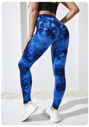 Tie Dye High Waist Seamless Leggings for Women 2023