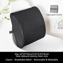 Ergonomic Gel Memory Foam Lumbar Support Cushion for Car