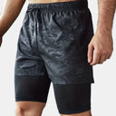 2024 Summer New Camo Running Double Layer Shorts for Men