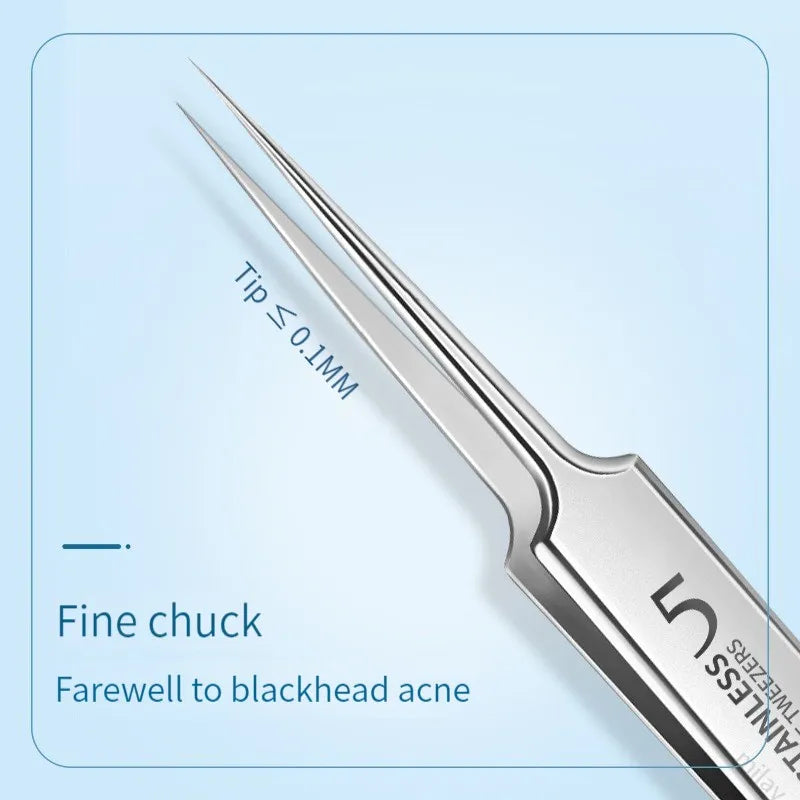 Ultra-fine Blackhead Clip Tweezers: Beauty Salon Essential & Acne Tool  ourlum.com Regular-zhijia 11.6cm 