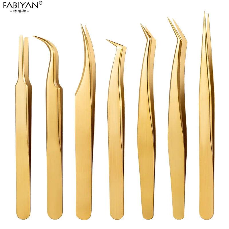 Professional Precision Stainless Steel Eyelash Extension Tweezers for Flawless Lash Application