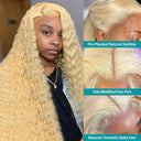 Luxury 250 Density Honey Blonde Deep Wave Lace Wig