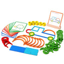 Wooden Creative Sticks Rings Puzzle Game: Color Shape Logic Skills Educational Toy  ourlum.com A--without box  