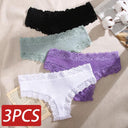 Lace Seamless Cotton Panties Elegant Low Waist Women Underwear