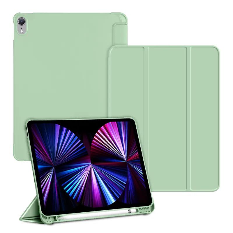 iPad Case With Pencil Holder: Stylish Smart Cover for iPad Protection  ourlum.com matcha ipad 7th Gen 10.2 