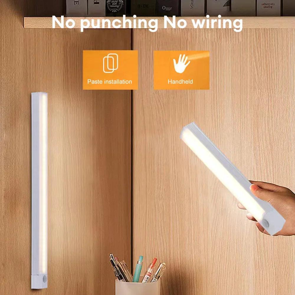 Motion Sensor LED Night Light: Rechargeable Under Cabinet Lighting  ourlum.com   