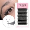 TDANCE 8-15MIX YY Shape Hand Woven Premium Mink Soft Light Natural Eyelashes Extension Makeup Mesh Net Cross False Eyelash  ourlum.com   