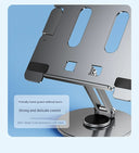 360-Degree Rotate Notebook Riser Support Adjustable Aluminum Alloy Bracket