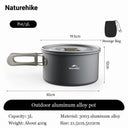 Naturehike 1L Aluminum Camping Cookware Set for Adventurers