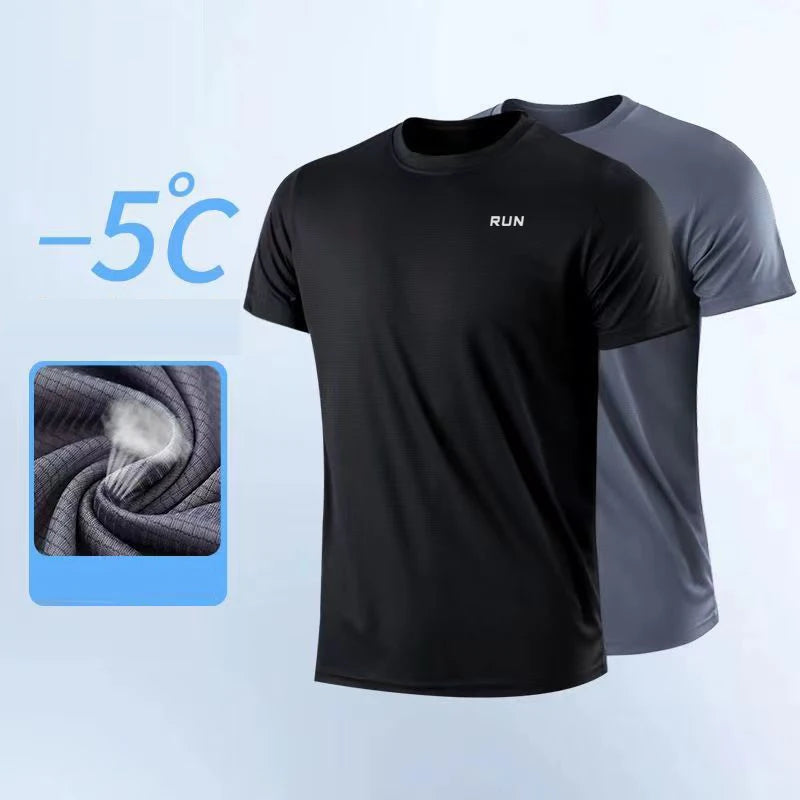 Men's Lightweight Quick-Dry Moisture-Wicking Short Sleeve T-Shirt for Gym and Running