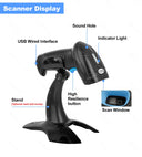 3-in-1 Wireless Bluetooth USB Barcode Scanner Portable Reader