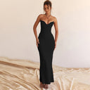 WannaThis Corsets Tube Midi Dress Backless Bodycon 2023