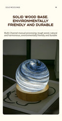 3D Moon Glass Lamp USB Powered Mini Night Light Gift